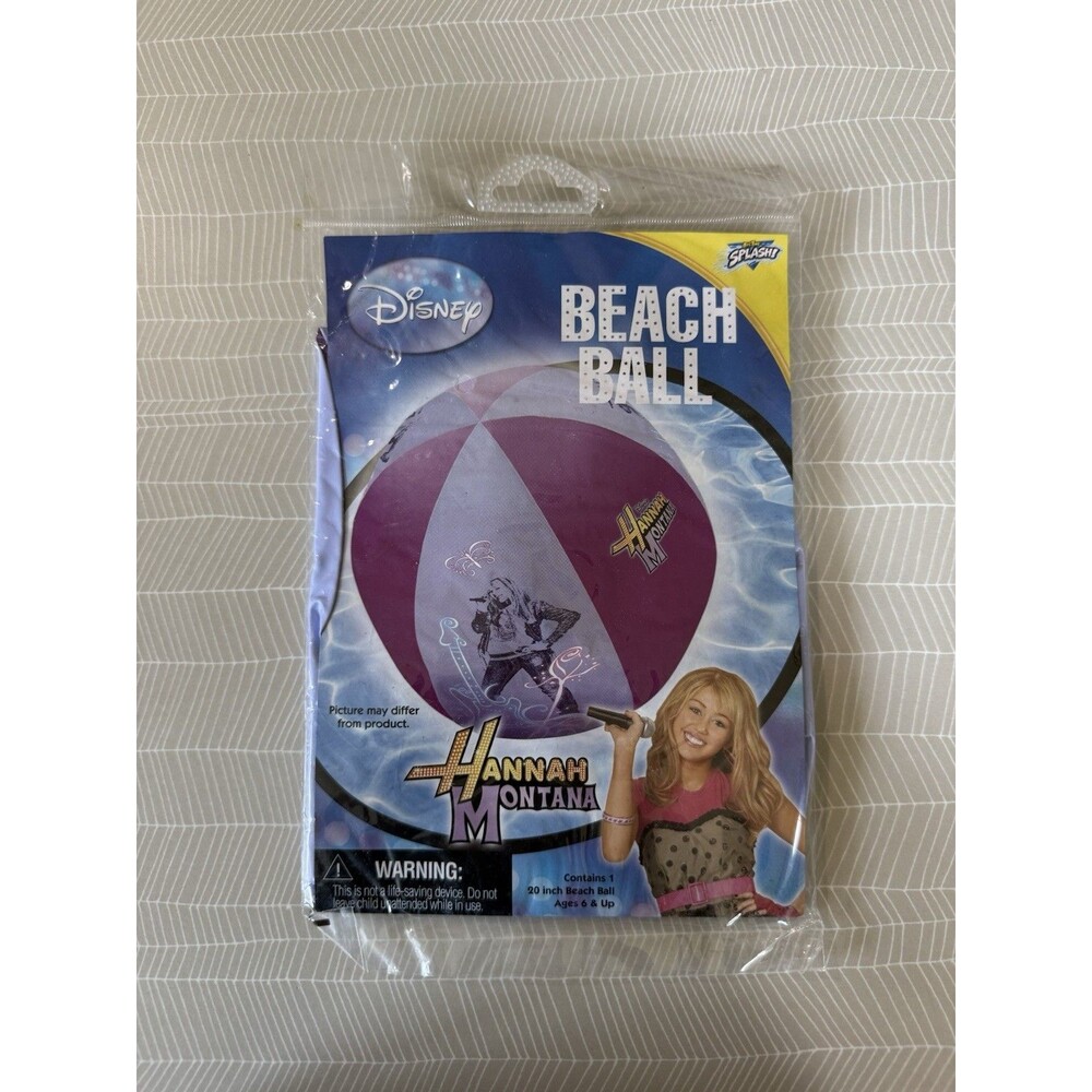 New  2008 Disney Hannah Montana BEACH BALL 20" Water Pool Toy